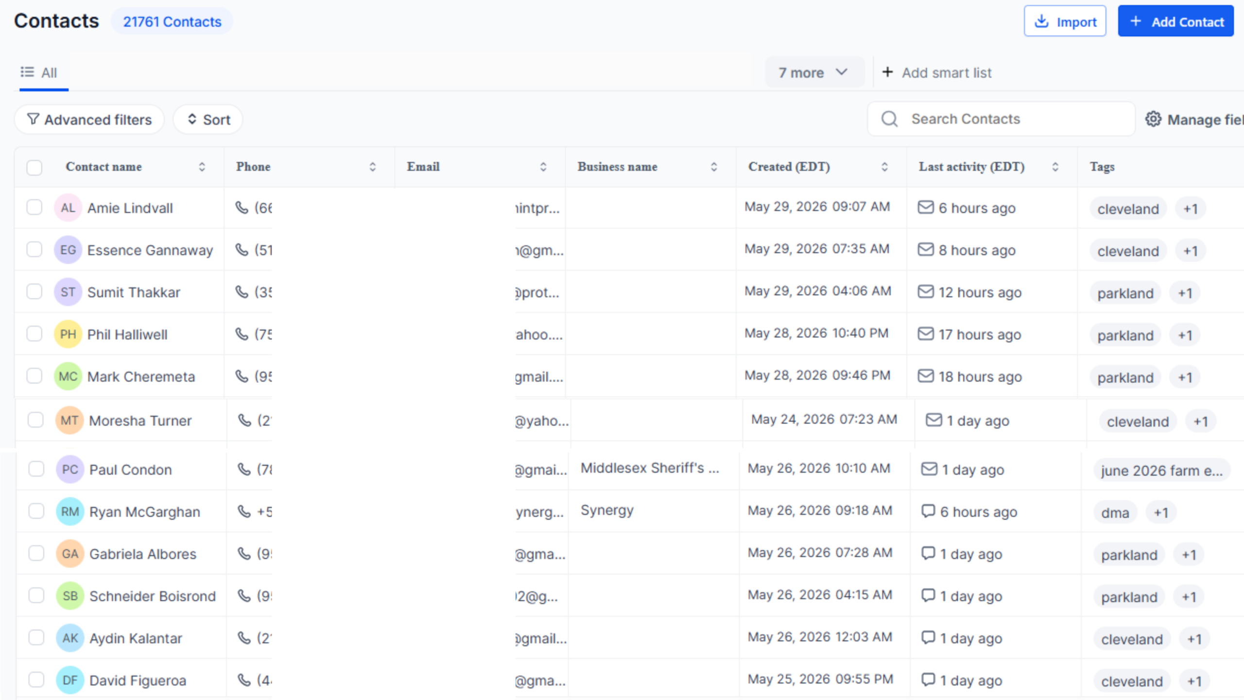 20K+ Contacts