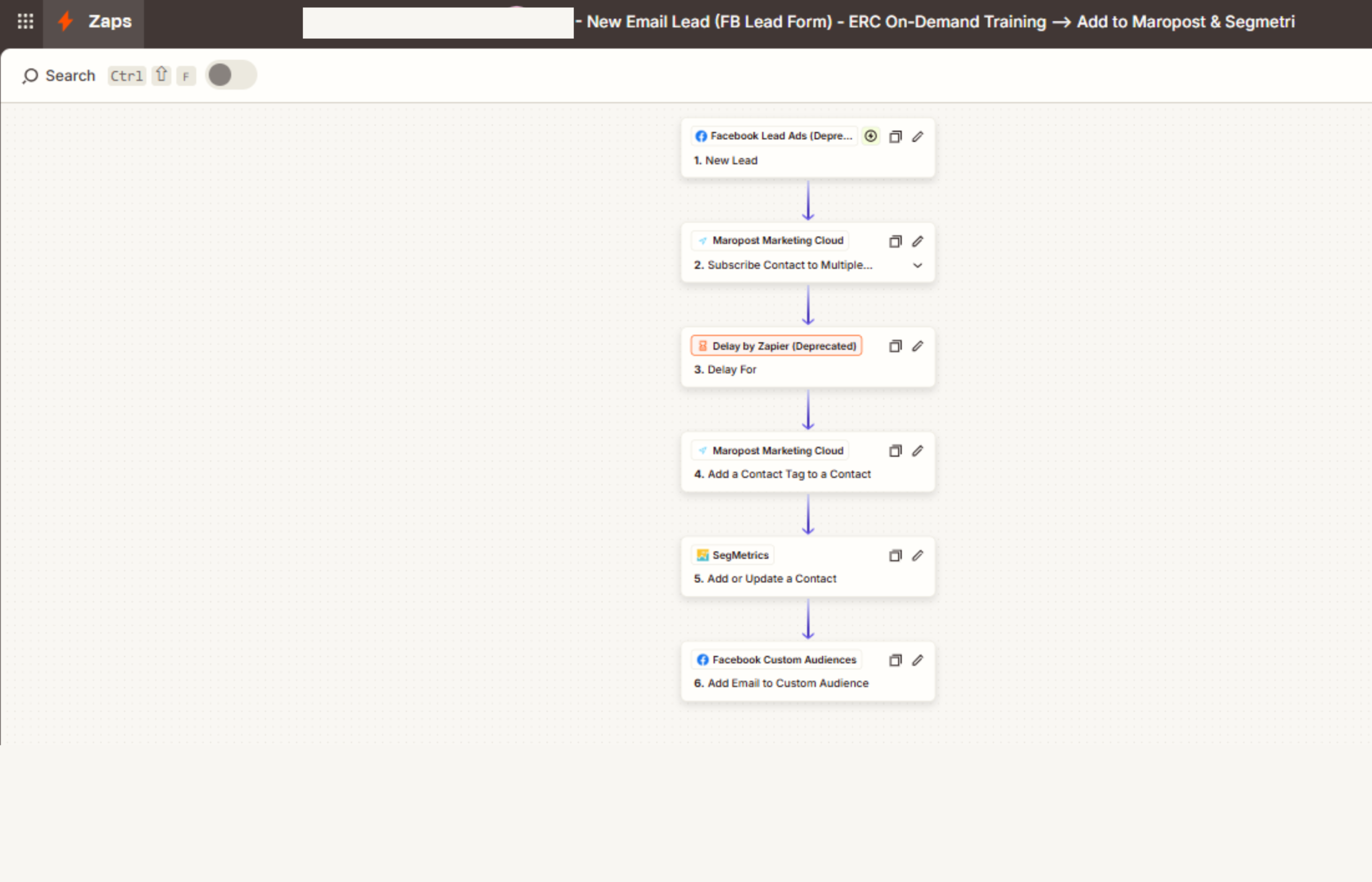 Zapier Facebook Lead to Maropost