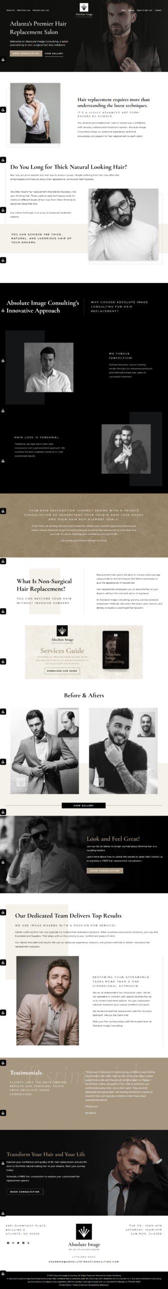 Hair Replacement Salon Website