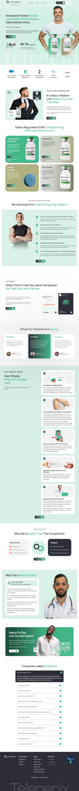 Doctor-Led Health & Performance Clinic Website
